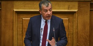 Ο Σταύρος Θεοδωράκης (Φωτογραφία: EUROKINISSI/ ΤΑΤΙΑΝΑ ΜΠΟΛΑΡΗ)