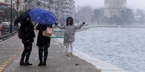 Φωτογραφία; Eurokinissi- Χιόνι στην Θεσσαλονίκη