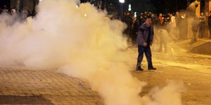 Συγκρούσεις στα Τίρανα (Φωτογραφία: AP Photo/Hektor Pustina)