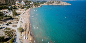 Η παραλία του Τολό στην Αργολίδα από ψηλά-Φωτογραφία: Eurokinissi/Αντώνης Νικολόπουλος