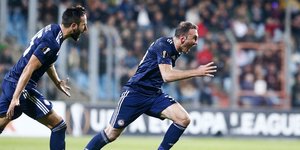 Το 0-1 με τον Τοροσίδη στο Λουξεμβούργο /Φωτογραφία: Εurokinissi