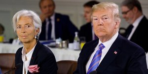 Κριστίν Λαγκάρντ & Ντόναλντ Τραμπ (Φωτογραφία: AP Photo/Evan Vucci)