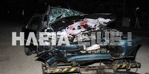 Δύο νεκροί σε τροχαίο στη Νέα Μανωλάδα (Φωτογραφία: ilialive)