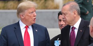 Ντόναλντ Τραμπ & Ρετζέπ Ταγίπ Ερντογάν (Φωτογραφία: Presidency Press Service via AP