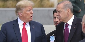 Ο Ντόναλντ Τραμπ με τον Ταγίπ Ερντογάν/ Φωτογραφία: AP