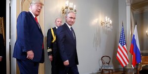 Ο Ντόναλντ Τραμπ & ο Βλαντίμιρ Πούτιν (Φωτογραφία: AP Photo/Pablo Martinez Monsivais)