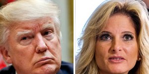 O Ντόναλντ Τραμπ και η πρώην παίκτρια του ριάλιτι "The Apprentice" Σάμερ Ζερβός (Φωτογραφίες: ΑΡ) 