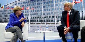 H Άνγκελα Μέρκελ και ο Ντόναλντ Τραμπ/ Φωτογραφία AP images