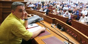 Ο Ευκλείδης Τσακαλώτος ενημέρωσε την ΚΟ του ΣΥΡΙΖΑ -Φωτογραφία: Intimenews/ΣΤΕΦΑΝΟΥ ΣΤΕΛΙΟΣ