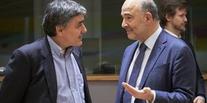 Δύο ώρες διήρκεσε η συνάντηση Τσακαλώτου- Μοσκοβισί (Φωτογραφία: EUROKINISSI)