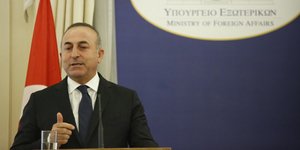 Ο υπ. Εξωτερικών της Τουρκίας (Φωτογραφία: EUROKINISSI/ΣΤΕΛΙΟΣ ΜΙΣΙΝΑΣ)
