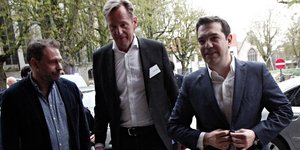 (ο Αλέξης Τσίπρας προσερχόμενος στην εκδήλωση