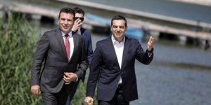 Τσίπρας-Ζάεφ /Φωτογραφία: Intime News