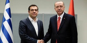 Η συνάντηση Τσίπρα-Ερντογάν στην Γ.Σ. του ΟΗΕ τον Σεπτέμβριο του 2018 -Φωτογραφία:ΓτΠ ANDREA BONETTI