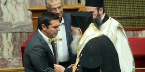 Αρχιεπίσκοπος Ιερώνυμος & Αλέξης Τσίπρας (Φωτογραφία: Eurokinissi/ΧΡΗΣΤΟΣ ΜΠΟΝΗΣ)