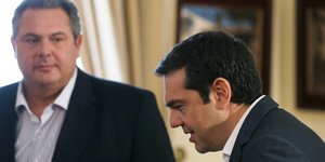 Αλέξης Τσίπρας- Πάνος Καμμένος/ Φωτογραφία: AP