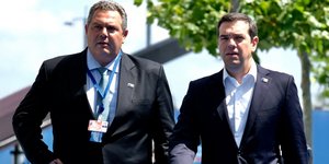 Ο Αλέξης Τσίπρας και ο Πάνος Καμμένος όταν ήταν ακόμα συγκυβερνήτες