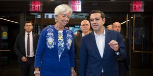 Αλέξης Τσίπρας και Κριστίν Λαγκάρντ -Φωτογραφία αρχείου: ΓτΠ ANDREA BONETTI/Intimenews