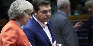 Ο Αλέξης Τσίπρας και η Τερέζα Μέι (Φωτογραφία: EUROKINISSI)