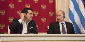 Ο Αλέξης Τσίπρας και ο Βλάντιμιρ Πούτιν / Φωτογραφία: SOOC