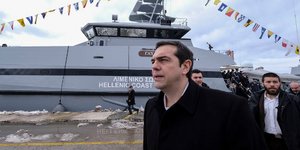 Ο Αλέξης Τσίπρας στη Σαμοθράκη -Φωτογραφία: ΓτΠ ANDREA BONETTI