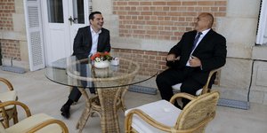 Ο Αλέξης Τσίπρας και ο Μπόικο Μπορίσοφ / Φωτογραφία: Intimenews