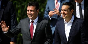 Αλέξης Τσίπρας και Ζόραν Ζάεφ στις Πρέσπες/Φωτογραφία: Eurokinissi