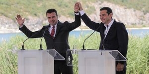 Ο Αλέξης Τσίπρας με τον ομόλογό του