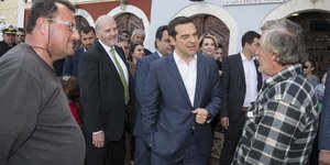 Στιγμιότυπο από την επίσκεψη Τσίπρα στο Καστελόριζο (Φωτογραφία: EUROKINISSI/ΓΡΑΦΕΙΟ ΤΥΠΟΥ ΠΡΩΘΥΠΟΥΡΓΟΥ/ANDREA BONETTI)