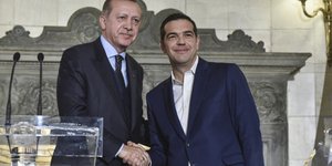 Ο Αλέξης Τσίπρας με τον Ταγίπ Ερντογάν (Φωτογραφία: EUROKINISSI/ΤΑΤΙΑΝΑ ΜΠΟΛΑΡΗ)