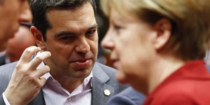 Ο Αλέξης Τσίπρας πριν τη σύσκεψη στις Βρυξέλλες (ΑΜΝΑ)