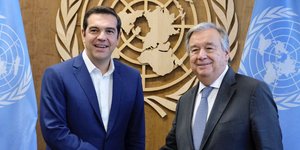 Τσίπρας-Γκουτέρες-Φωτογραφία Twitter/PrimeMinisterGR