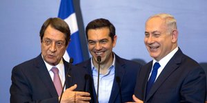 Αναστασιάδης-Τσίπρας-Νετανιάχου/Φωτογραφία: Eurokinissi