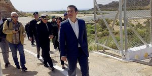 O Αλέξης Τσίπρας στο Καστελόριζο/Φωτογραφία: ΑΠΕ