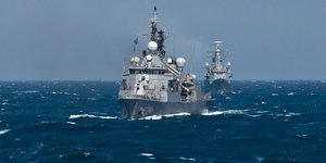 To σκάφος TGC Turgutreis του τουρκικού Πολεμικού Ναυτικού (Φωτογραφία αρχείου: ΑΡ/Vadim Ghirda)