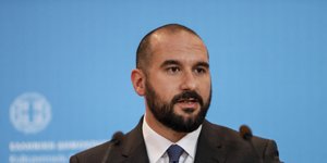 Ο κυβερνητικός εκπρόσωπος Δημήτρης Τζανακόπουλος / Φωτογραφία: Εurokinissi