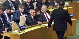 Οι Βορειοκορεάτες δεν ήθελαν να ακούσουν τον Τραμπ (Φωτογραφία: AP/ Mary Altaffer)