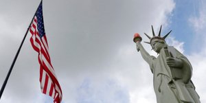 Αντίγραφο του αγάλματος της Ελευθερίας στις ΗΠΑ/Φωτογραφία: AP