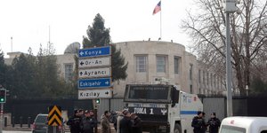 Το κτίριο της πρεσβείας των ΗΠΑ στην Άγκυρα (Φωτογραφία: ΑΡ)