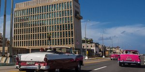 H πρεσβεία των ΗΠΑ στην Αβάνα παραμένει έρημη μετά τις «επιθέσεις» (Φωτογραφία: ΑΡ)