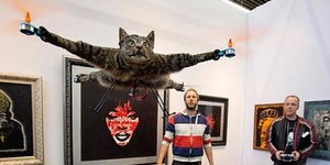 Βαλσάμωσε την νεκρή του γάτα και την έκανε ελικόπτερο! [εικόνες]