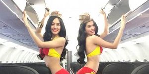 Οι πιο σέξι πτήσεις -Αεροσυνοδοί με μπικίνι και ζαρτιέρες υπηρετούν τους επιβάτε