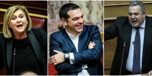 Αγρια κόντρα Καμμένου-Βούλτεψη με τον πρωθυπουργό να γελά -Φωτογραφία: EUROKINISSI/ΓΙΩΡΓΟΣ ΚΟΝΤΑΡΙΝΗΣ