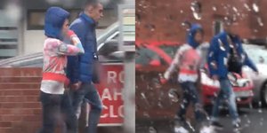 Το ζευγάρι στη βροχή που έγινε viral