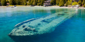 Εντυπωσιακό ναυάγιο κοσμεί λίμνη του Καναδά [εικόνες + βίντεο]