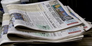 Η σημερινή ευρωπαϊκή έκδοση της WSJ είναι και η τελευταία.