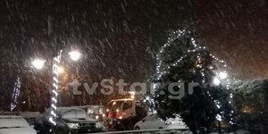 το χιόνι έφτασε το 1 μέτρο στην Εύβοια