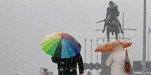 χιόνι στη Θεσσαλονίκη/Φωτογραφία: Eurokinissi