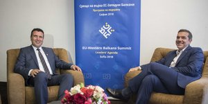 Τετ α τετ Τσίπρα-Ζάεφ στη Σόφια / Φωτογραφία: INTIMENEWS 