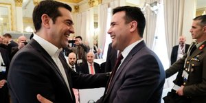 Ο Αλέξης Τσίπρας με τον Ζόραν Ζάεφ/ Φωτογραφία: EUROKINISSI/ΓΡ. ΤΥΠΟΥ ΠΡΩΘΥΠΟΥΡΓΟΥ/ANDREA BONETTI